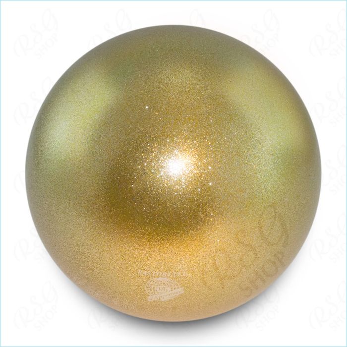 RSG Ball Pastorelli Wettkampfball 18cm FIG Gymnastikball Glitter HV Honey