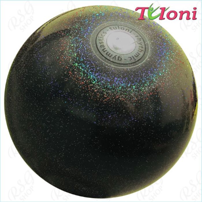 Pelota Tuloni 18 cm brillo metálico col. negro Art. T0985