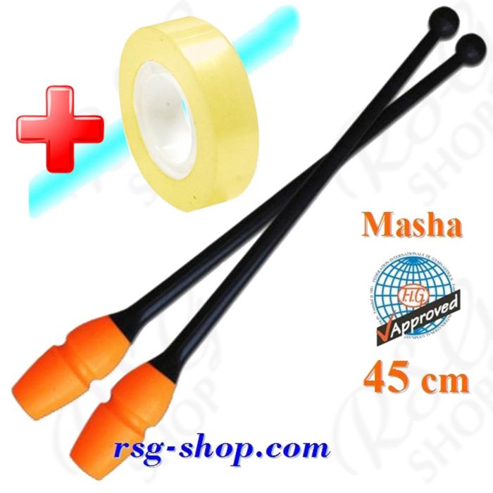 Keulen Pastorelli 45 cm Masha col. Black-Orange Art. 02902 + Bonus