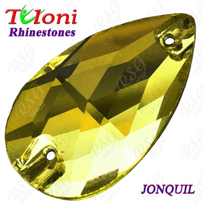 Стразы Tuloni 10 pcs Jonquil 18x10/28x17 Pear Sew-On Flat Back