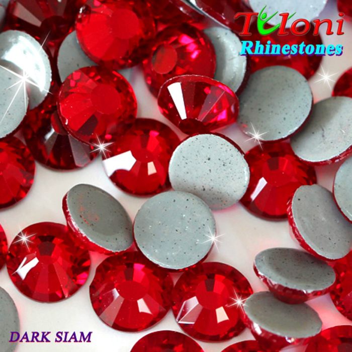 Strass Tuloni col. Dark Siam 288/1440 pcs. mod. Stile HotFix