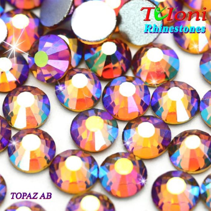 Strass Tuloni col. Topaz AB 288/1440 pcs. mod. Stile HotFix