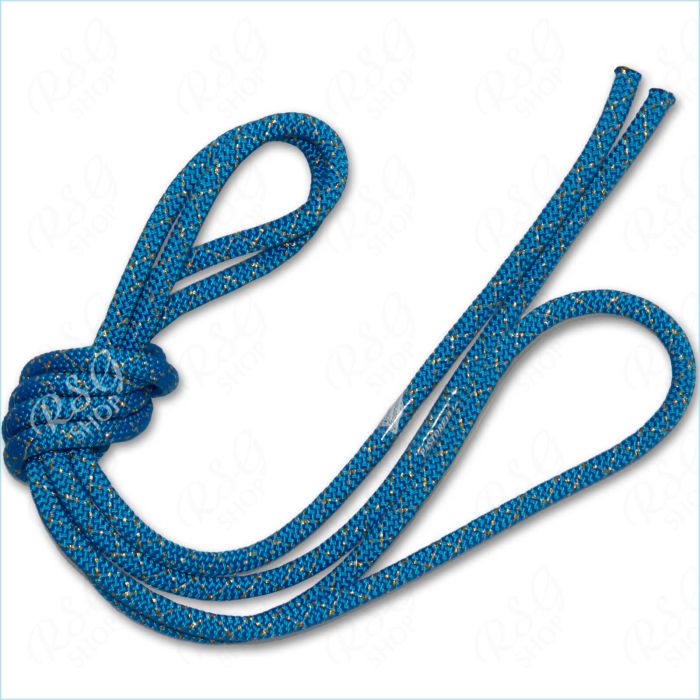 Wettkampseil Pastorelli Metall 00123 Blu mit eingewebten Goldfäden FIG