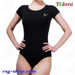 Body da allenamento a maniche corte Tuloni con logo BK01LC-B Nero