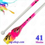 Massues Pastorelli Aero 41 cm New Style col. Bianco-Rosa-Giallo Art. TS100022