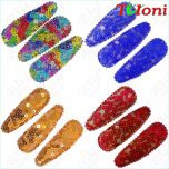 3 x Fermacapelli per capelli Tuloni 5cm Paillettes Art. HBA202007