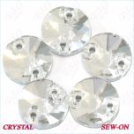 Strass Tuloni 10 pcs Crystal Round Sew-On Flat Back
