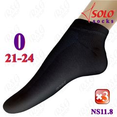 3 x Paar Socken Solo NS11 col. Black Art. NS11.8-0 (21-24)