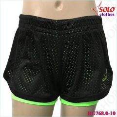 Doppelte Kurzhose Solo Black-Neon Green RG768.0-10