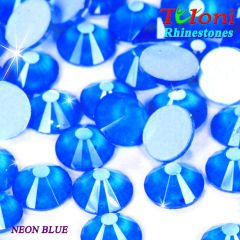 Strass Tuloni col. Neon Blue No HotFix Flat Back