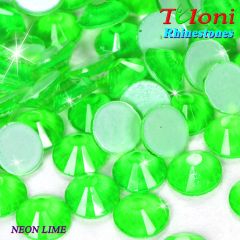 Strass Tuloni col. Neon Emerald No HotFix Flat Back