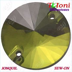 Strass Tuloni 10 pcs Jonquil Round Sew-On Flat Back