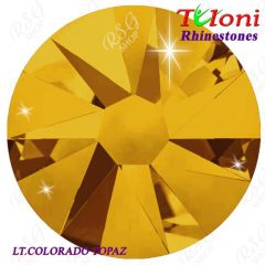 Strass Tuloni col. Lt. Colorado Topaz 288/1440 pcs. mod. Stile HotFix Flat Back